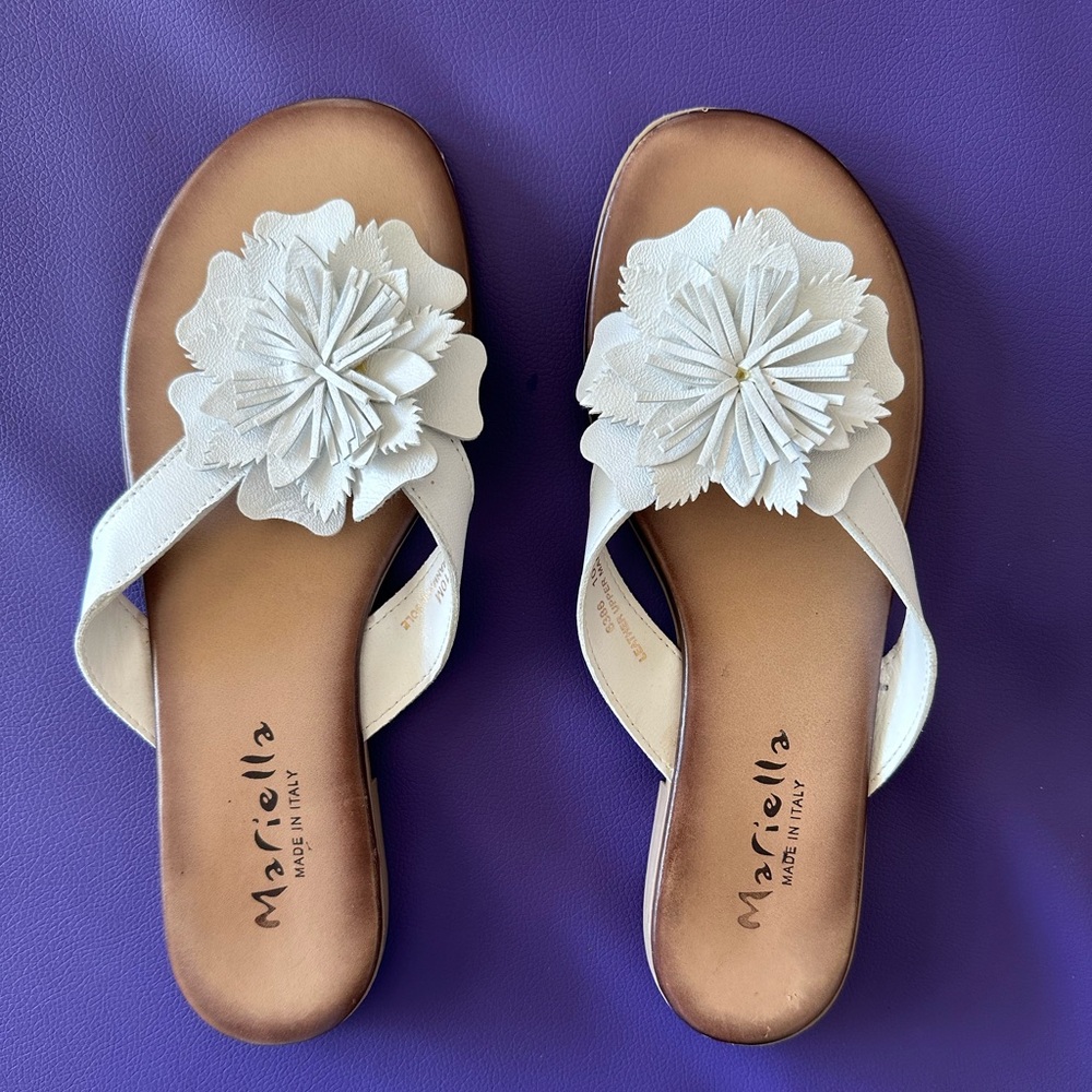 Mariella White Sandal